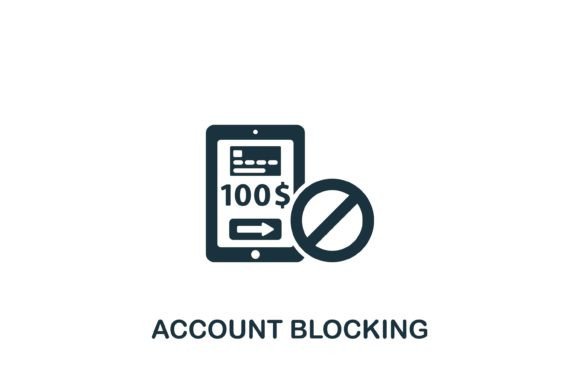 Account Blocking Icon Review for Modern Graphics and Icons
