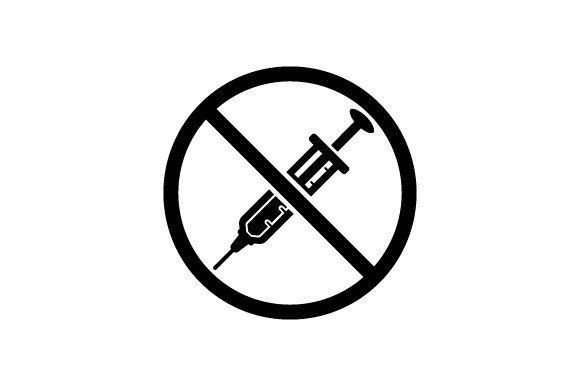 Avoid Drugs, No Steroids Icon: Essential Graphics for Local Branding
