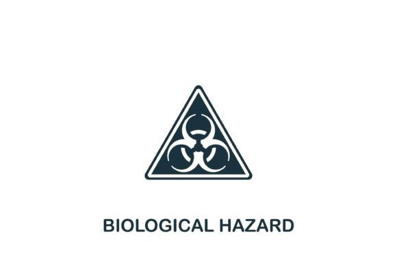 Biological Hazard Icon Graphics and Icons for Handmade Crafts