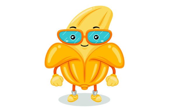 Cute Banana Mascot Character Vector for Graphics and Illustrations