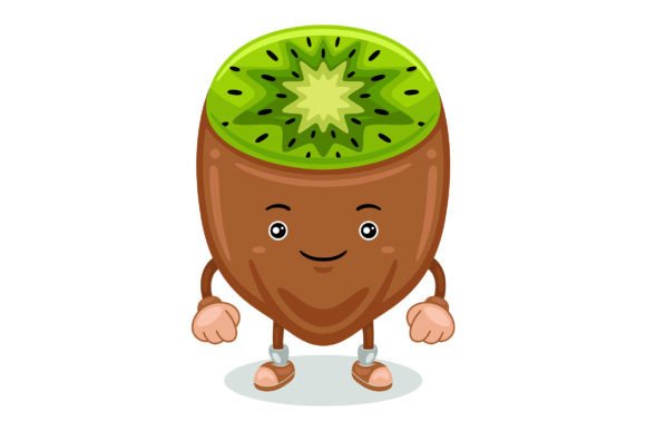 Cute Kiwi Mascot Character Vector Graphics & Illustrations