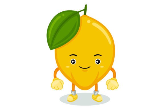 Cute Lemon Mascot Character Vector: Graphics for Fresh Illustrations