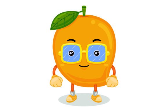 Cute Mango Mascot Character Vector Graphics for Modern Illustrations
