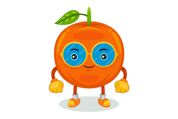 Cute Orange Mascot Character Vector for Graphics and Illustrations