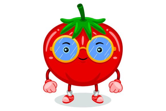 Cute Tomato Mascot Character Vector Graphics and Illustrations Review