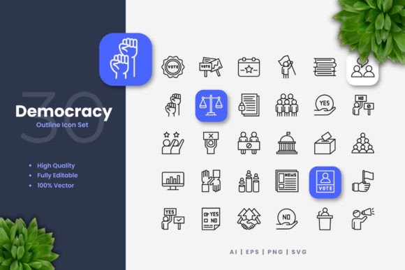 Democracy Icons Review: A Smart Graphics Asset for Sellers