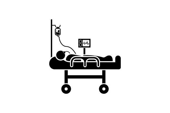 Intravenous Patient Icon: Modern Graphics and Icons for Publishing