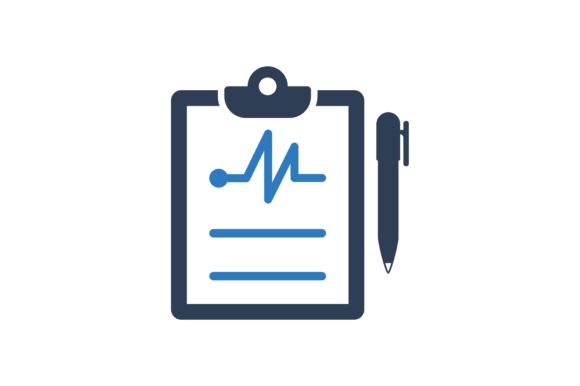 Medical ECG Report Icon Graphics for Handmade Creators