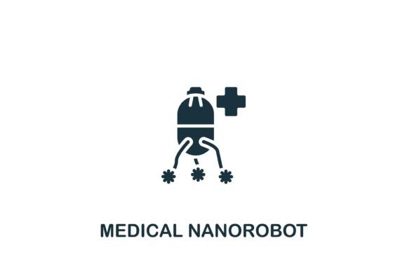 Medical Nanorobot Icon: A Graphic Design Asset for Modern Icons