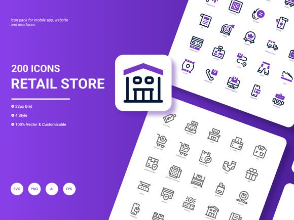 Retail Store Icon Pack Graphics and Icons Review